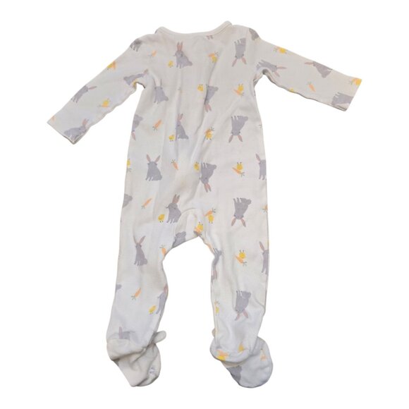 Footed CARTER'S Bunny Zip Front Sleep N' Play Sz 9m - Picture 4 of 5